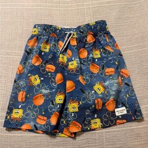 Abercrombie and Fitch kids boys SpongeBob swim trunks
